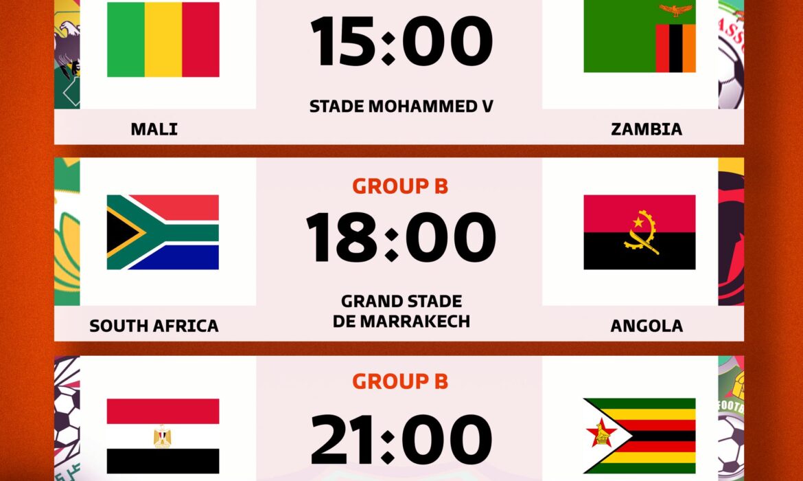 AFCON 2025: Three Matches on the Schedule This Monday, December 22