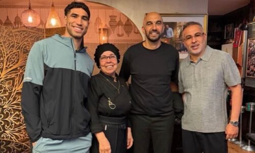 Moroccans Achraf Hakimi and Walid Regragui reunite in Paris