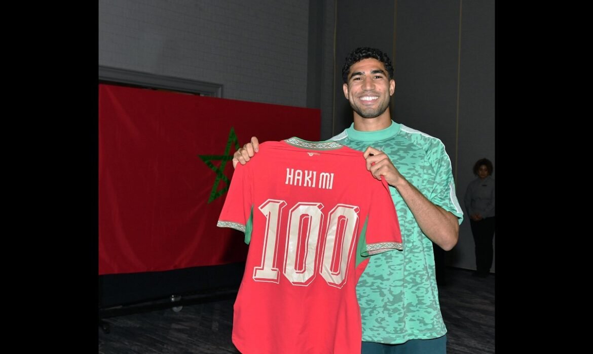 2026 World Cup: Morocco celebrates Achraf Hakimi’s 100th cap